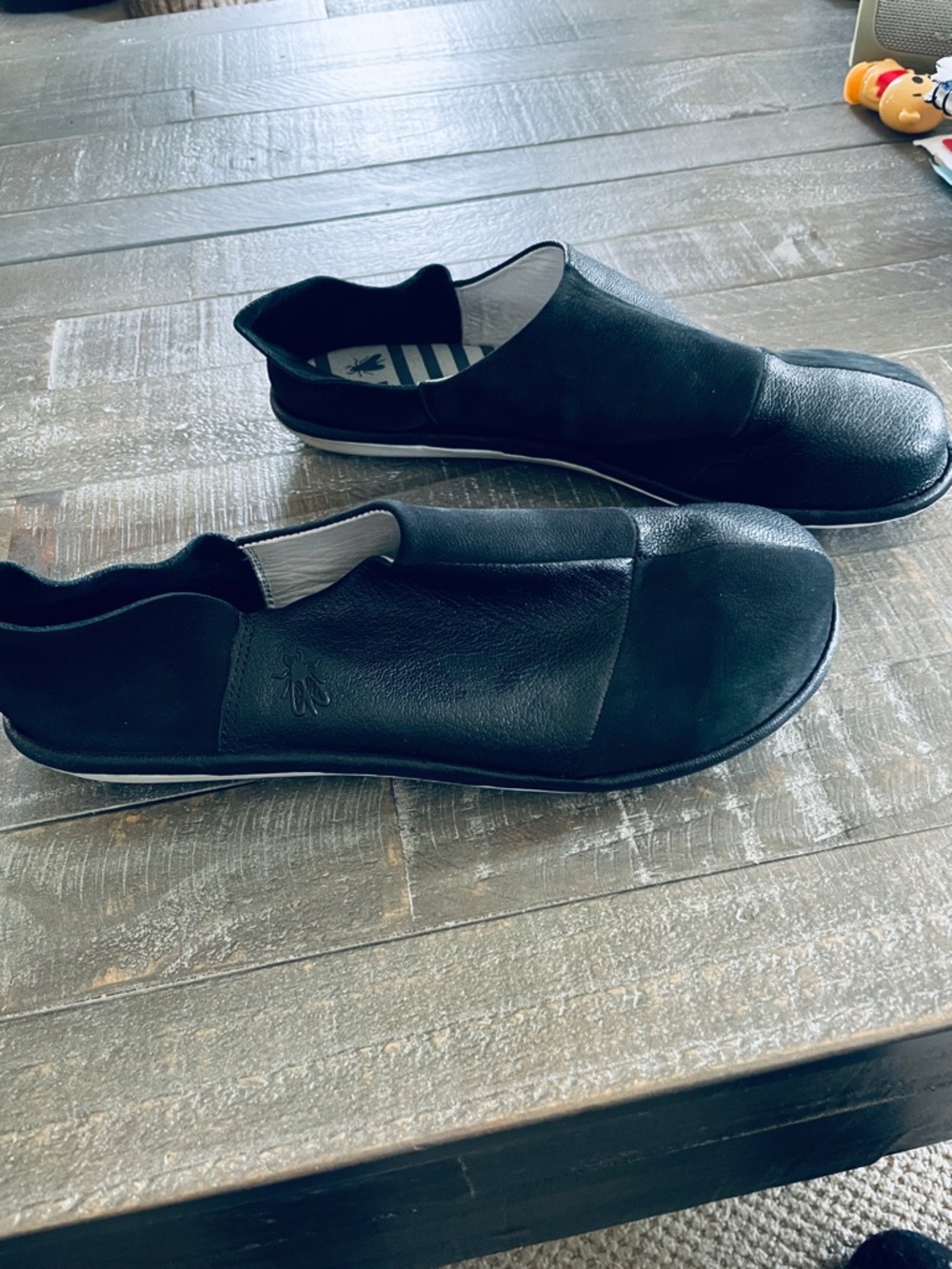 Black Slip-On Casual Shoes